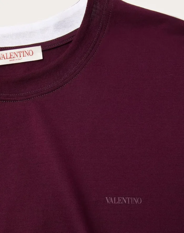 Valentino Tshirts And Sweatshirts Man Valentino Print Cotton Tshirt For Man In Black Black Valentino Tshirts And Sweatshirts Man Valentino Print Cotton Tshirt For Man In Black Black