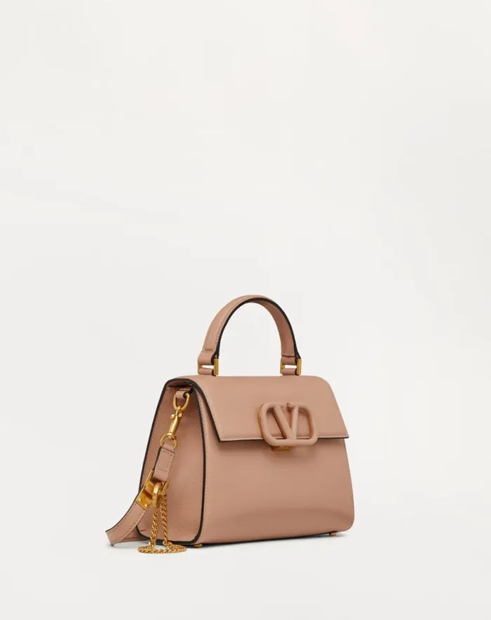 Valentino Top Handle Bags Woman Small Vsling Grainy Calfskin Handbag For Woman In Rose Cannelle Rose Cannelle Valentino Top Handle Bags Woman Small Vsling Grainy Calfskin Handbag For Woman In Rose Cannelle Rose Cannelle