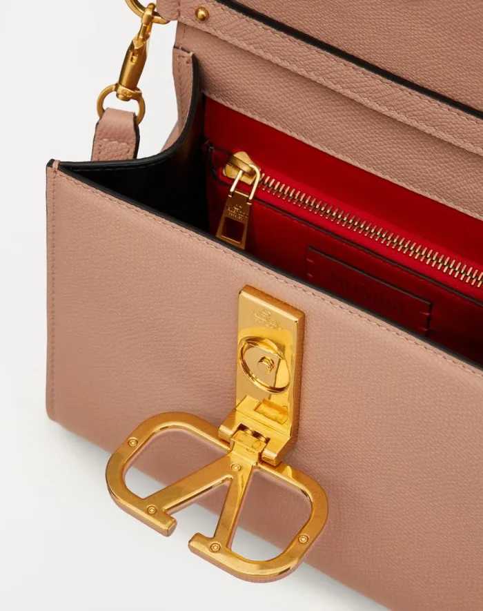Valentino Top Handle Bags Woman Small Vsling Grainy Calfskin Handbag For Woman In Rose Cannelle Rose Cannelle Valentino Top Handle Bags Woman Small Vsling Grainy Calfskin Handbag For Woman In Rose Cannelle Rose Cannelle