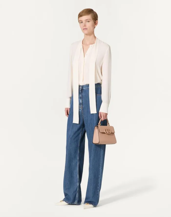Valentino Top Handle Bags Woman Small Vsling Grainy Calfskin Handbag For Woman In Rose Cannelle Rose Cannelle Valentino Top Handle Bags Woman Small Vsling Grainy Calfskin Handbag For Woman In Rose Cannelle Rose Cannelle