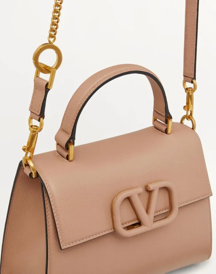 Valentino Top Handle Bags Woman Small Vsling Grainy Calfskin Handbag For Woman In Rose Cannelle Rose Cannelle Valentino Top Handle Bags Woman Small Vsling Grainy Calfskin Handbag For Woman In Rose Cannelle Rose Cannelle