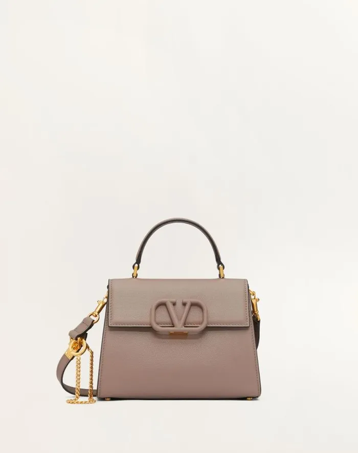 Valentino Top Handle Bags Woman Small Vsling Grainy Calfskin Handbag For Woman In Rose Cannelle Rose Cannelle Valentino Top Handle Bags Woman Small Vsling Grainy Calfskin Handbag For Woman In Rose Cannelle Rose Cannelle