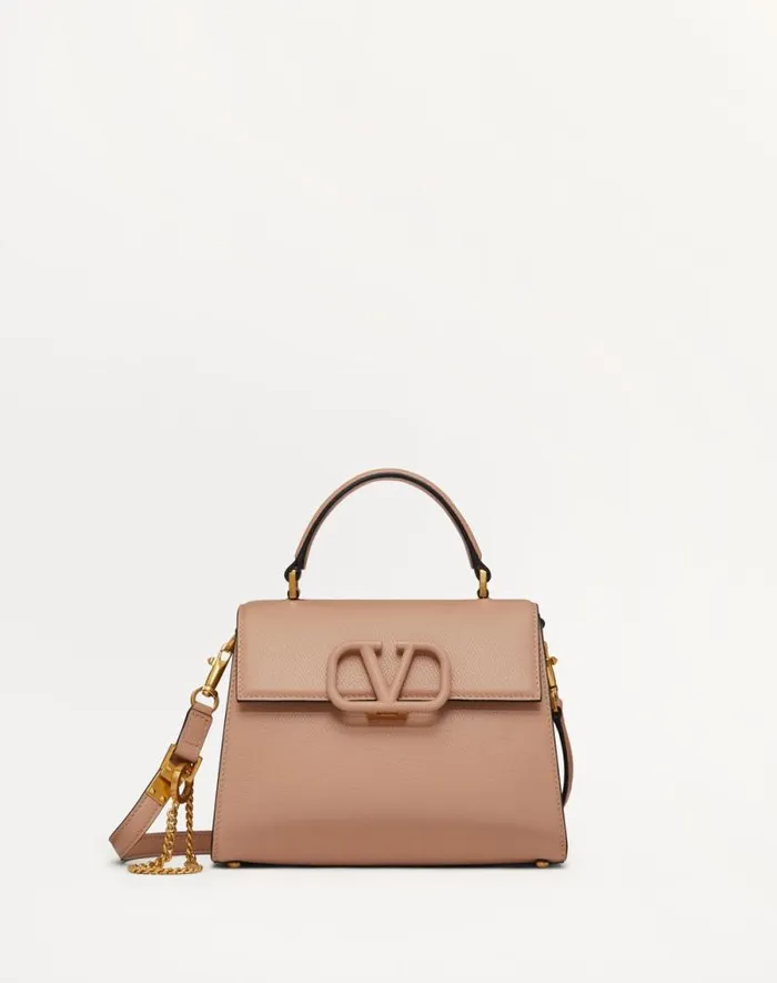 Valentino Top Handle Bags Woman Small Vsling Grainy Calfskin Handbag For Woman In Rose Cannelle Rose Cannelle Valentino Top Handle Bags Woman Small Vsling Grainy Calfskin Handbag For Woman In Rose Cannelle Rose Cannelle