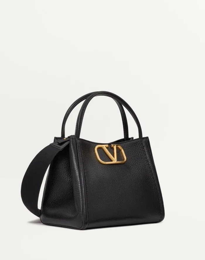 Valentino Top Handle Bags Woman Valentino Garavani Alltime Medium Handbag In Grainy Calfskin For Woman In Almond Almond Valentino Top Handle Bags Woman Valentino Garavani Alltime Medium Handbag In Grainy Calfskin For Woman In Almond Almond
