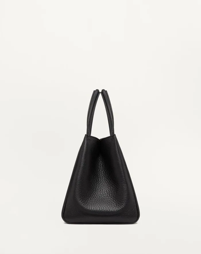 Valentino Top Handle Bags Woman Valentino Garavani Alltime Medium Handbag In Grainy Calfskin For Woman In Almond Almond Valentino Top Handle Bags Woman Valentino Garavani Alltime Medium Handbag In Grainy Calfskin For Woman In Almond Almond