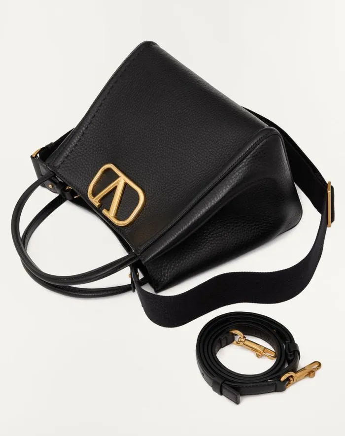 Valentino Top Handle Bags Woman Valentino Garavani Alltime Medium Handbag In Grainy Calfskin For Woman In Almond Almond Valentino Top Handle Bags Woman Valentino Garavani Alltime Medium Handbag In Grainy Calfskin For Woman In Almond Almond
