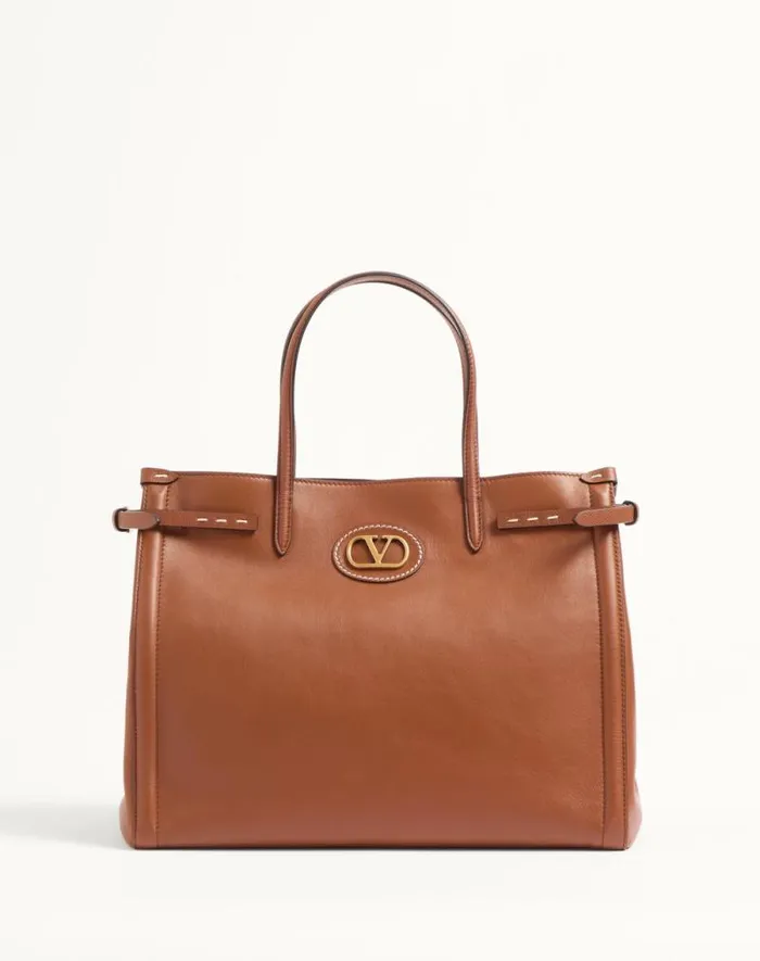 Valentino Totes Woman Valentino Garavani Antibes Medium Calfskin Shopping Bag For Woman In Black Black Valentino Totes Woman Valentino Garavani Antibes Medium Calfskin Shopping Bag For Woman In Black Black
