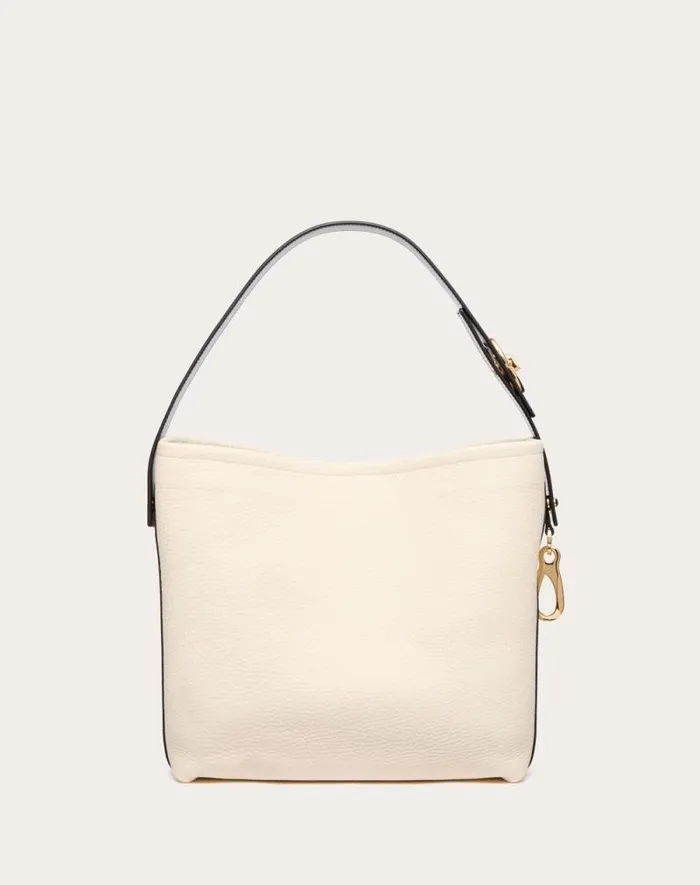 Valentino Totes Woman Valentino Garavani Locker Shopping Bag In Nappa For Woman In Ivory Ivory