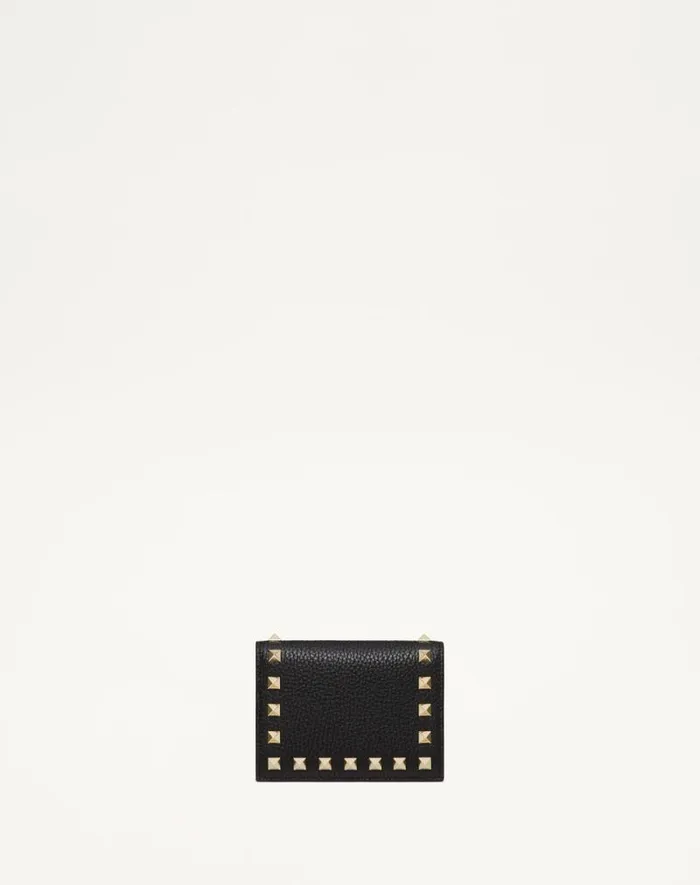 Valentino Wallets And Small Leather Goods Woman Small Rockstud Grainy Calfskin Wallet For Woman In Rosso Valentino Rosso Valentino Valentino Wallets And Small Leather Goods Woman Small Rockstud Grainy Calfskin Wallet For Woman In Rosso Valentino Rosso Valentino
