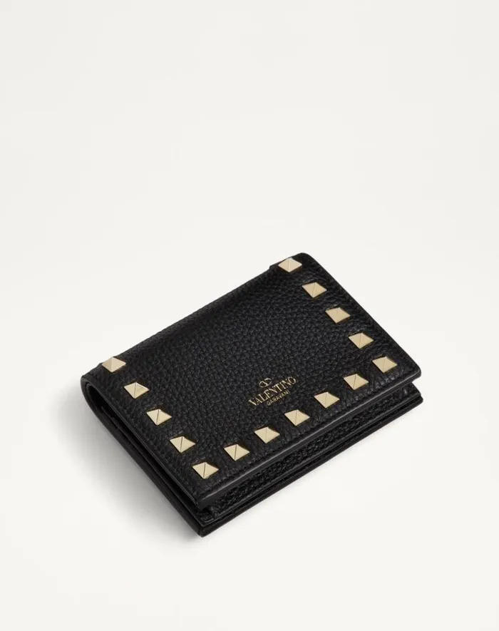 Valentino Wallets And Small Leather Goods Woman Small Rockstud Grainy Calfskin Wallet For Woman In Rosso Valentino Rosso Valentino Valentino Wallets And Small Leather Goods Woman Small Rockstud Grainy Calfskin Wallet For Woman In Rosso Valentino Rosso Valentino