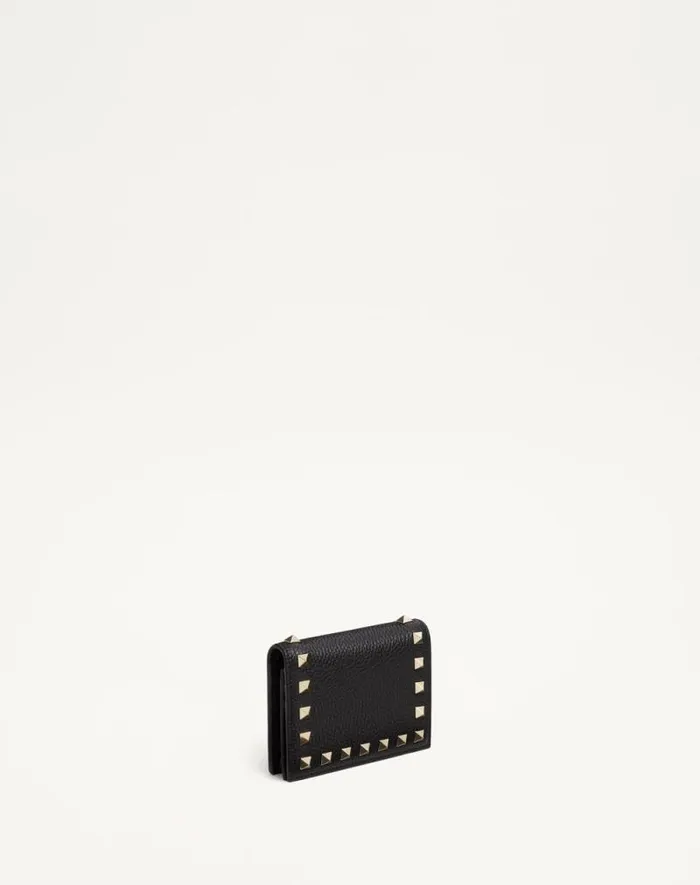 Valentino Wallets And Small Leather Goods Woman Small Rockstud Grainy Calfskin Wallet For Woman In Rosso Valentino Rosso Valentino Valentino Wallets And Small Leather Goods Woman Small Rockstud Grainy Calfskin Wallet For Woman In Rosso Valentino Rosso Valentino