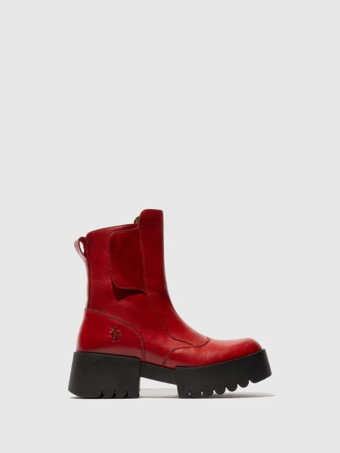 Velcro Ankle Boots EGLI124FLY RED Women Fly London Ankle Boots