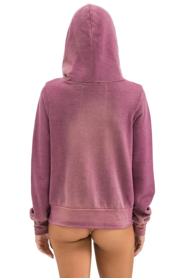 Venice Surfer Zip Hoodie 8211 Faded Berry WomenMen Aviator Nation Hoodies