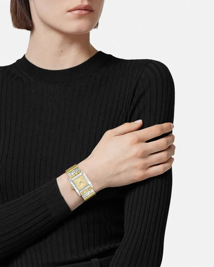 Versace Mosaic Diamond Watch Silvergold Women Versace Watches