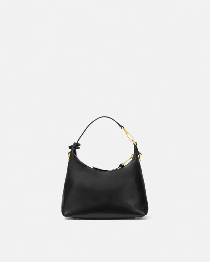Versace Tag Hobo Handbag Blackgold Women Versace Top Handle