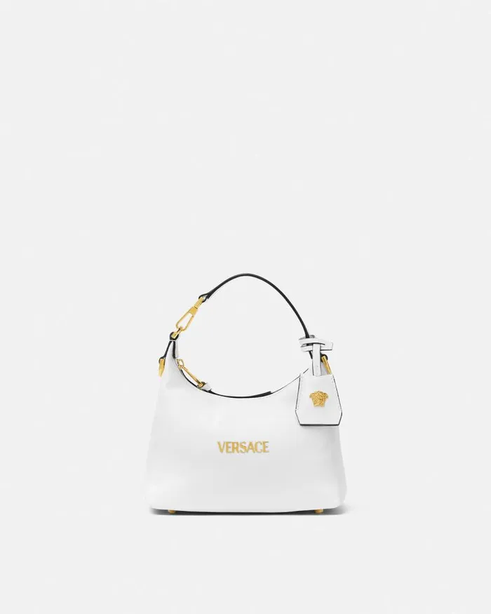 Versace Tag Hobo Handbag White Women Versace Top Handle