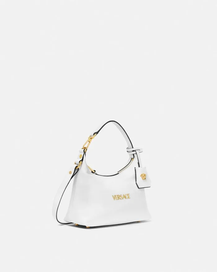 Versace Tag Hobo Handbag White Women Versace Top Handle