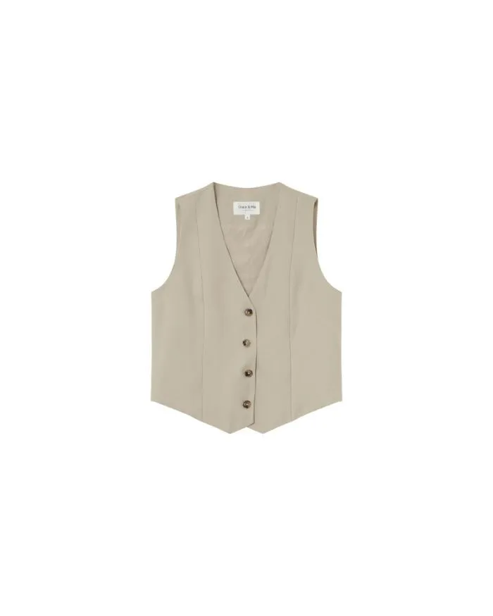 VEST BEIGE MATHIEU Shop Grace and Mila Waistcoats