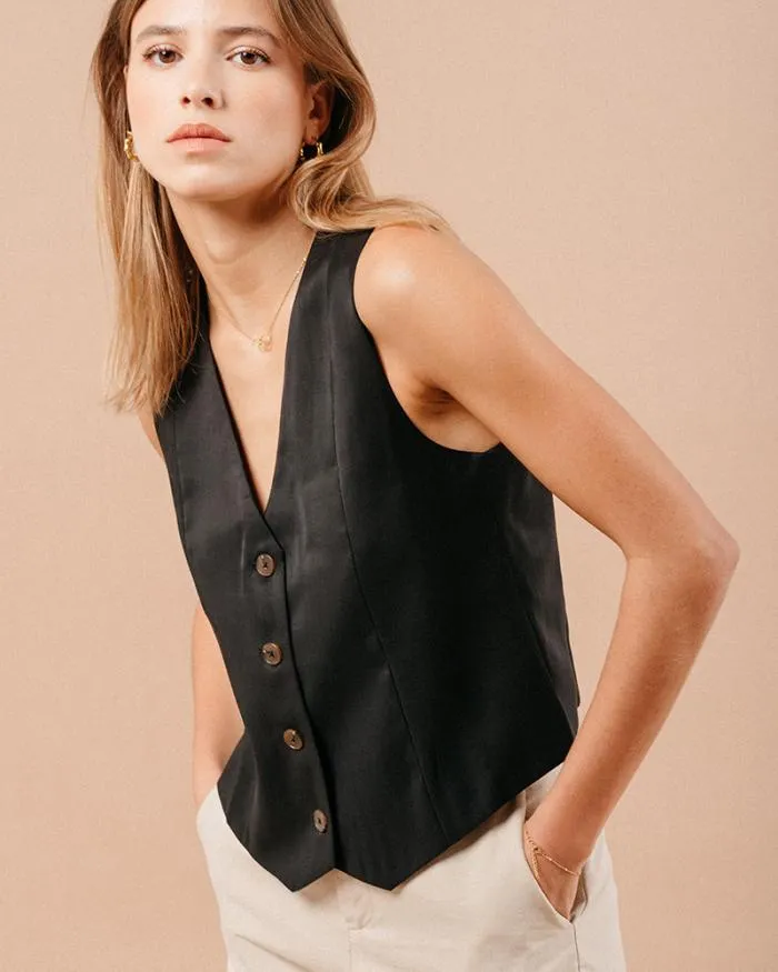 VEST NOIR MATHIEU Shop Grace and Mila Waistcoats
