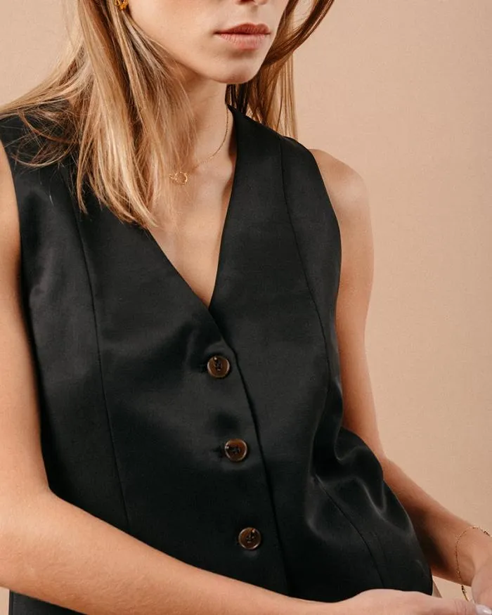 VEST NOIR MATHIEU Shop Grace and Mila Waistcoats