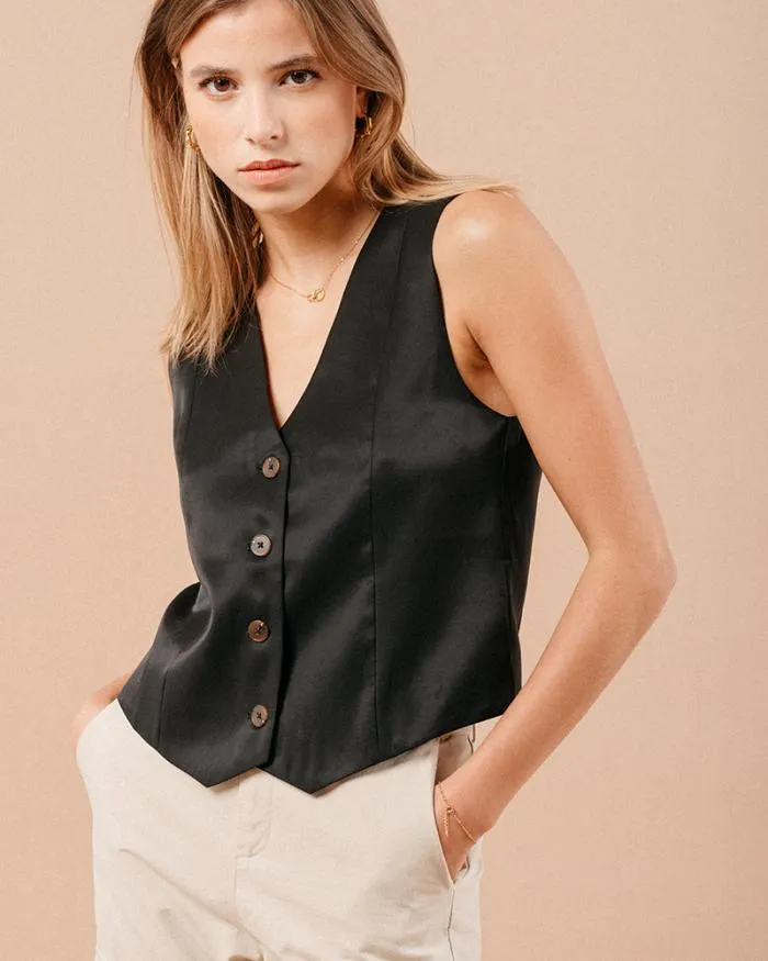 VEST NOIR MATHIEU Shop Grace and Mila Waistcoats