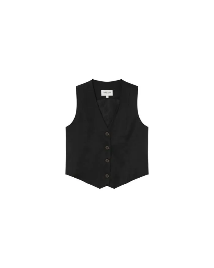 VEST NOIR MATHIEU Shop Grace and Mila Waistcoats