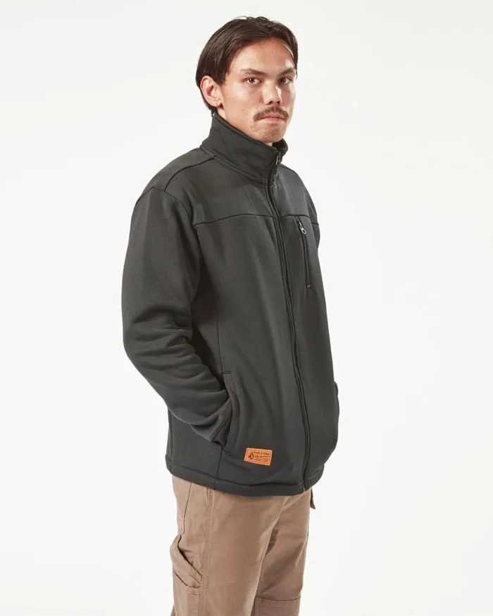 Volcom Workwear Bonded Fleece 8211 Black Mens Volcom Hoodies and Sweatshirts