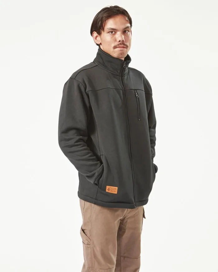 Volcom Workwear Bonded Fleece 8211 Black Mens Volcom Hoodies and Sweatshirts
