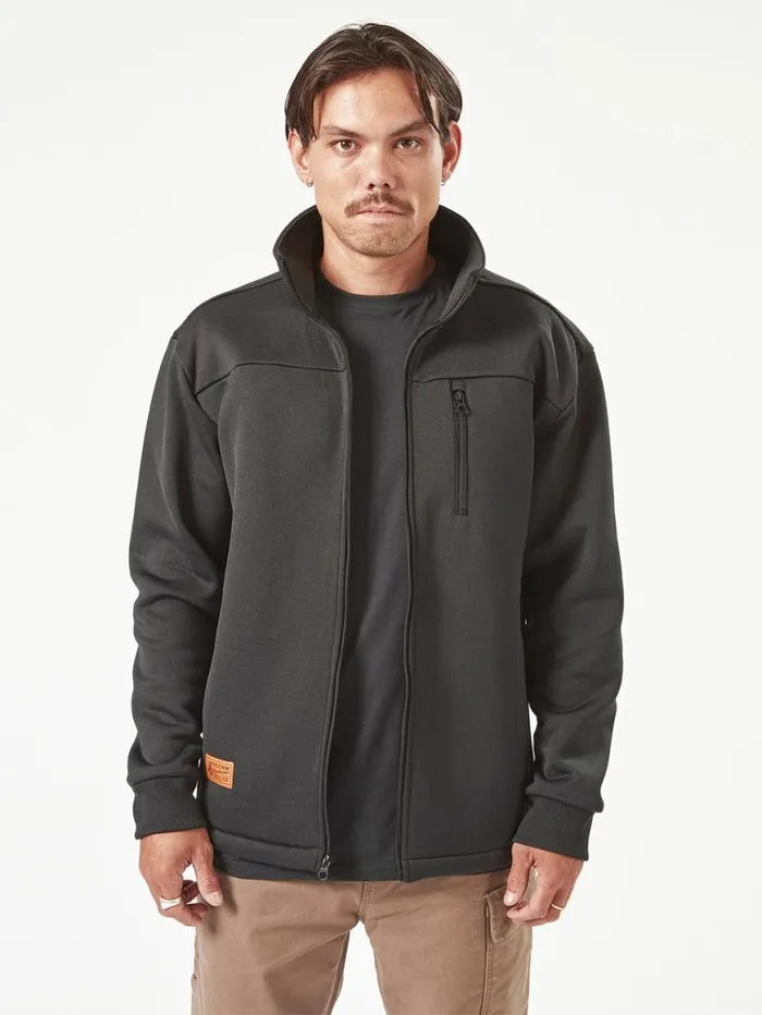 Volcom Workwear Bonded Fleece 8211 Black Mens Volcom Hoodies and Sweatshirts