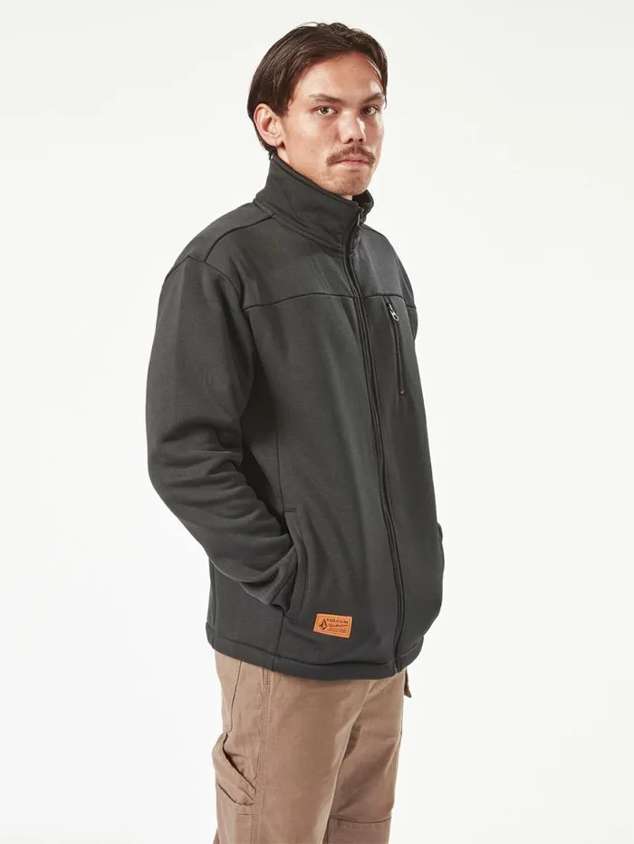 Volcom Workwear Bonded Fleece 8211 Black Mens Volcom Hoodies and Sweatshirts