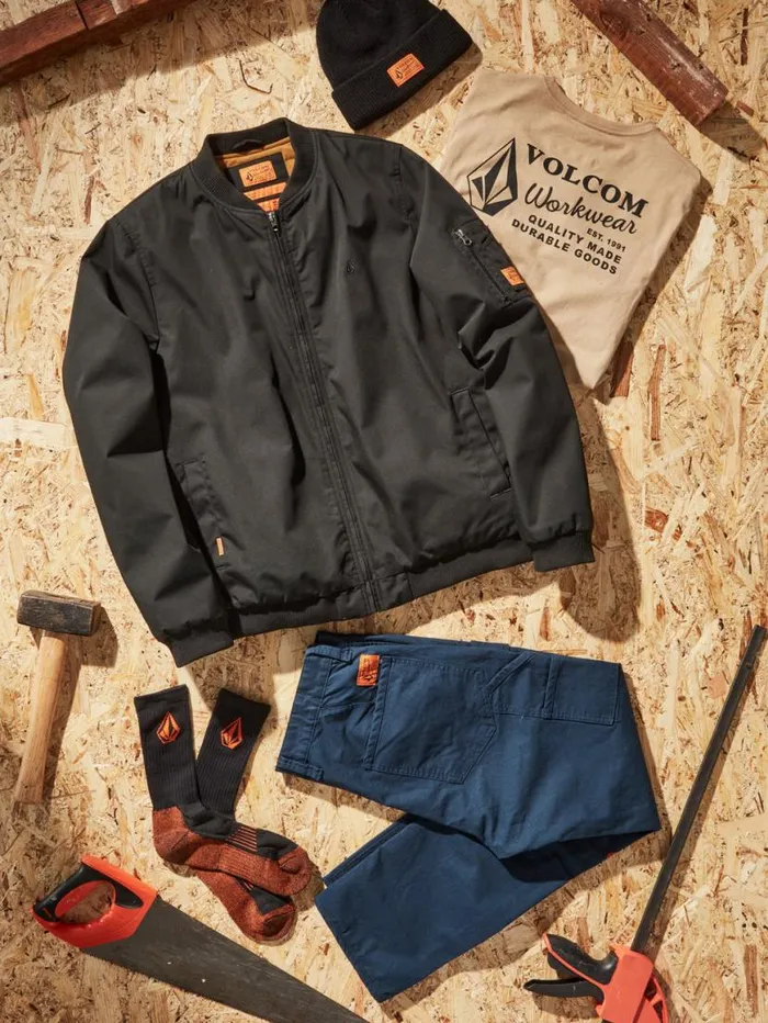 Volcom Workwear Caliper Work Pants 8211 Navy Mens Volcom Pants