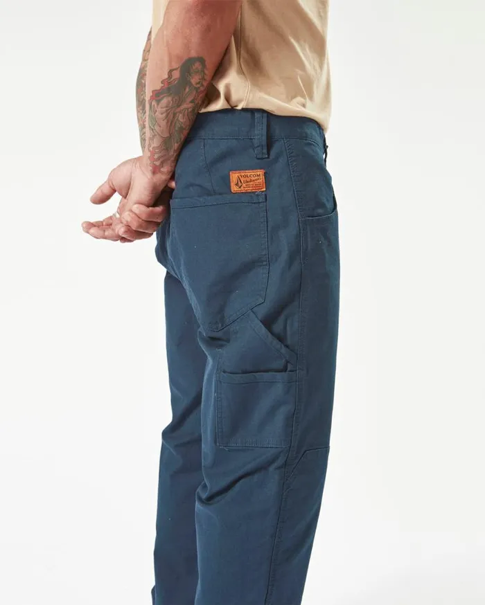 Volcom Workwear Caliper Work Pants 8211 Navy Mens Volcom Pants