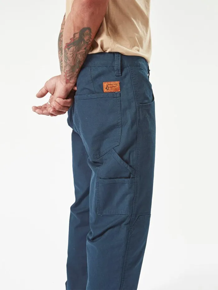 Volcom Workwear Caliper Work Pants 8211 Navy Mens Volcom Pants