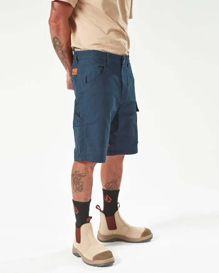 Volcom Workwear Caliper Work Shorts 8211 Navy Mens Volcom Shorts