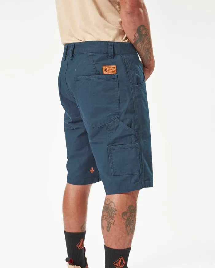 Volcom Workwear Caliper Work Shorts 8211 Navy Mens Volcom Shorts