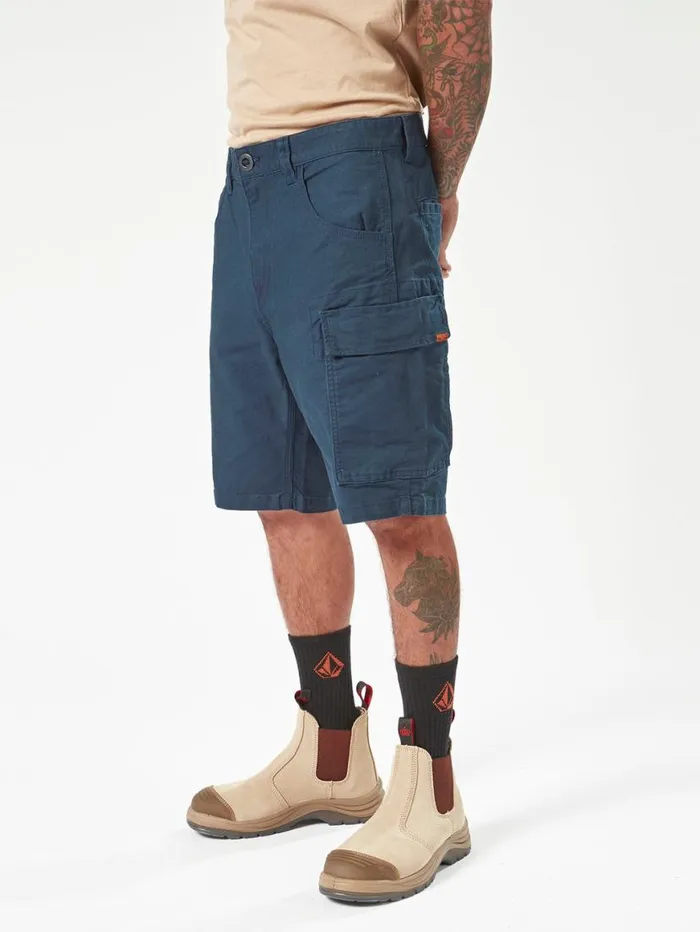 Volcom Workwear Caliper Work Shorts 8211 Navy Mens Volcom Shorts