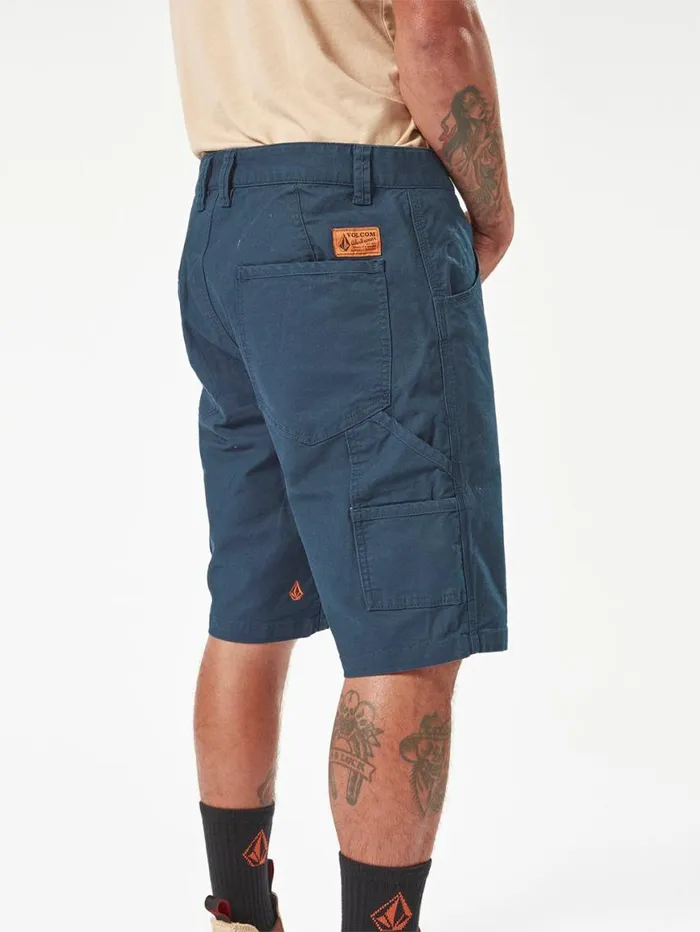Volcom Workwear Caliper Work Shorts 8211 Navy Mens Volcom Shorts