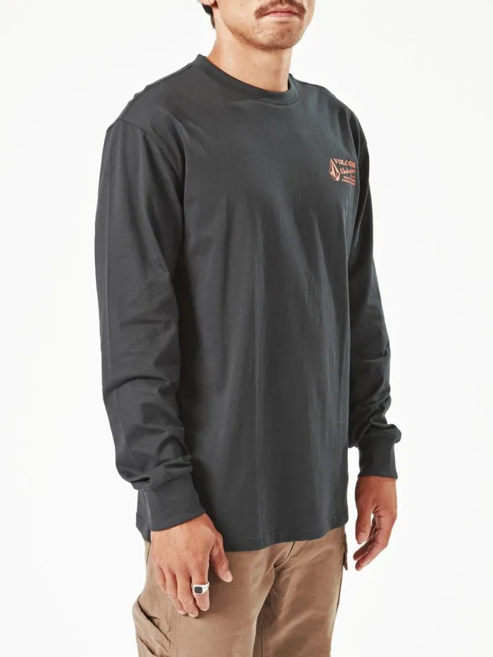 Volcom Workwear Long Sleeve Shirt 8211 Black Mens Volcom TShirts and Tanks