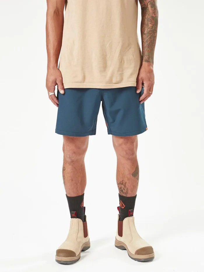 Volcom Workwear Slab Elastic Waist Hybrid Shorts 8211 Navy Mens Volcom Shorts