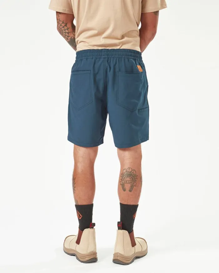 Volcom Workwear Slab Elastic Waist Hybrid Shorts 8211 Navy Mens Volcom Shorts
