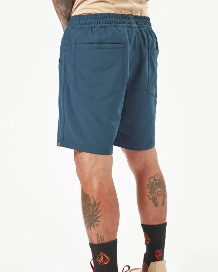Volcom Workwear Slab Elastic Waist Hybrid Shorts 8211 Navy Mens Volcom Shorts