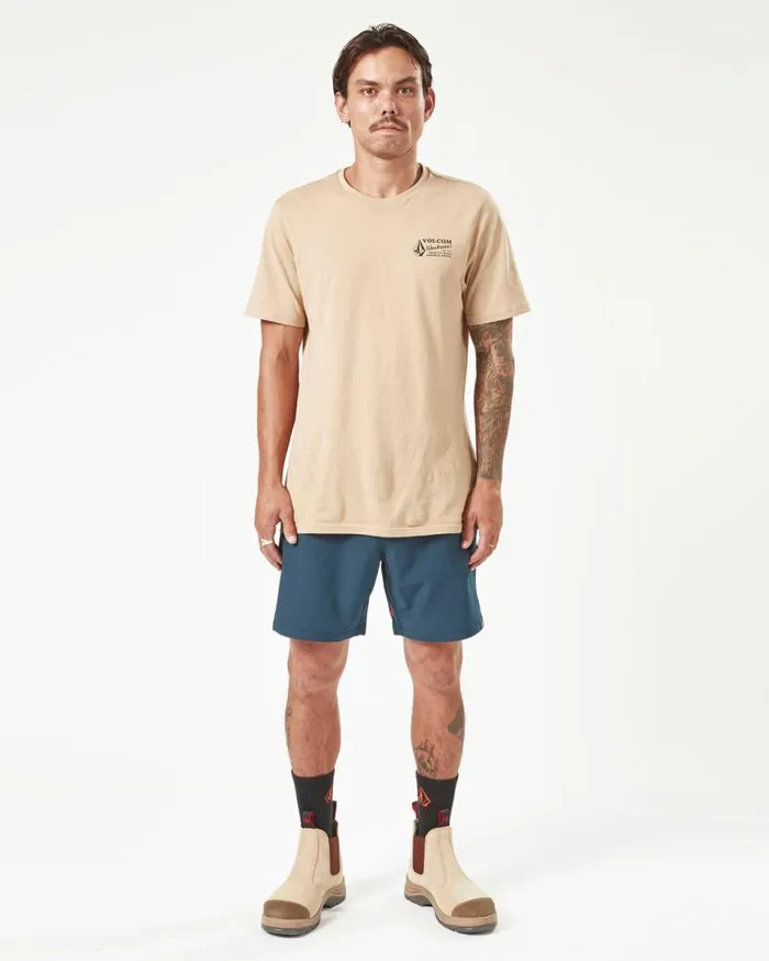 Volcom Workwear Slab Elastic Waist Hybrid Shorts 8211 Navy Mens Volcom Shorts