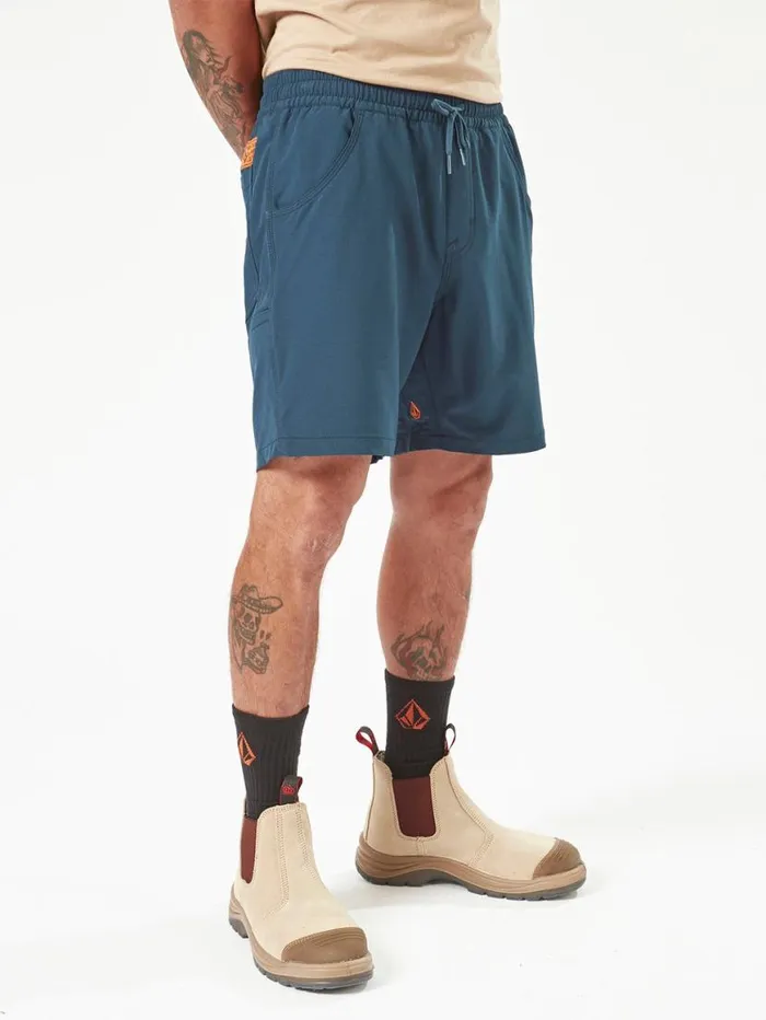 Volcom Workwear Slab Elastic Waist Hybrid Shorts 8211 Navy Mens Volcom Shorts