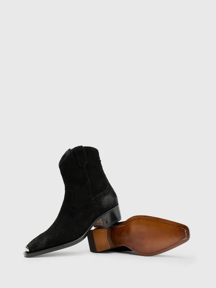 WALKER TIPPED WESTERN BOOT Black Men John Varvatos Leather Boots