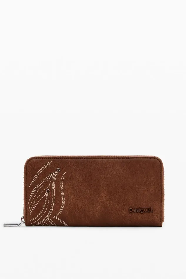 Wallets Women Desigual Long Butterfly Wallet Brown