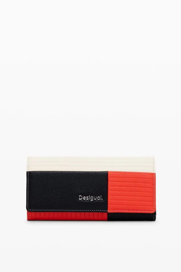 Wallets Women Desigual Patchwork Texture Wallet Materialfinishes