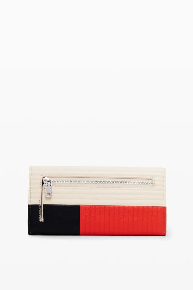 Wallets Women Desigual Patchwork Texture Wallet Materialfinishes