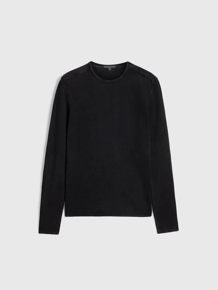 WALTER CREW NECK SWEATER Black Men John Varvatos Sweaters
