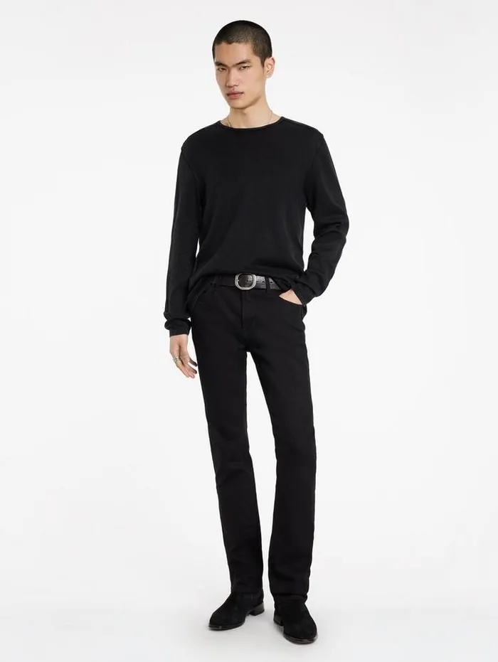 WALTER CREW NECK SWEATER Black Men John Varvatos Sweaters
