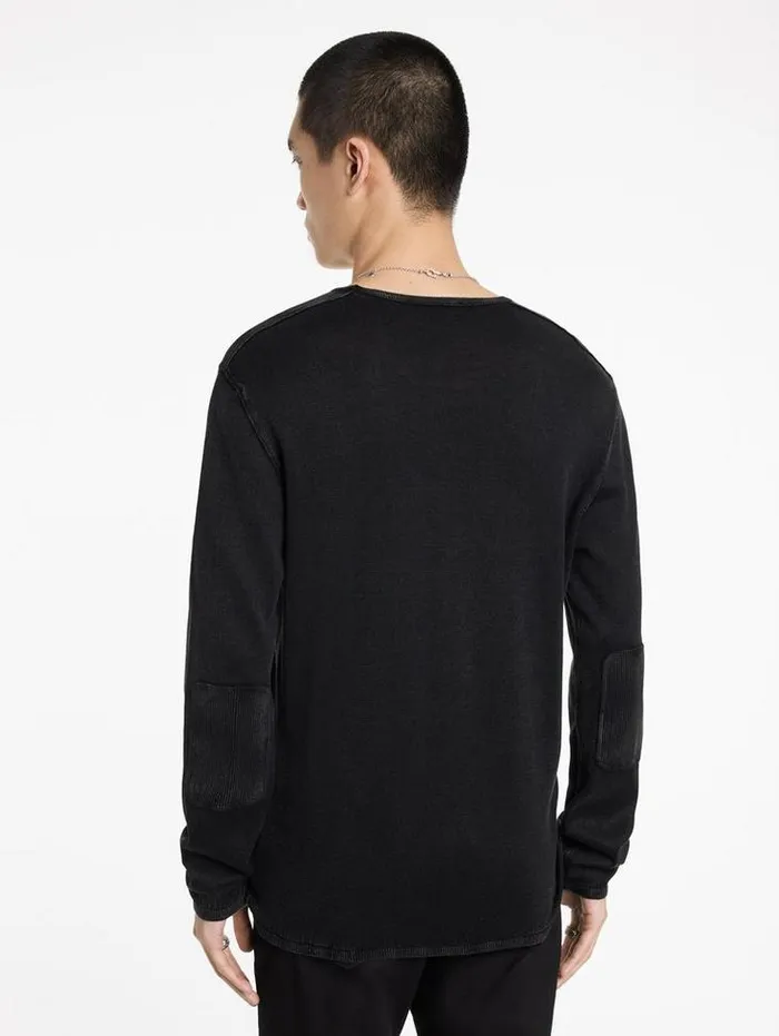 WALTER CREW NECK SWEATER Black Men John Varvatos Sweaters